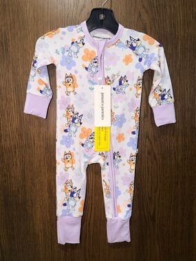 NWT Jensen’s Jammie’s  Bamboo Convertible Zippy Romper 6-12mos
